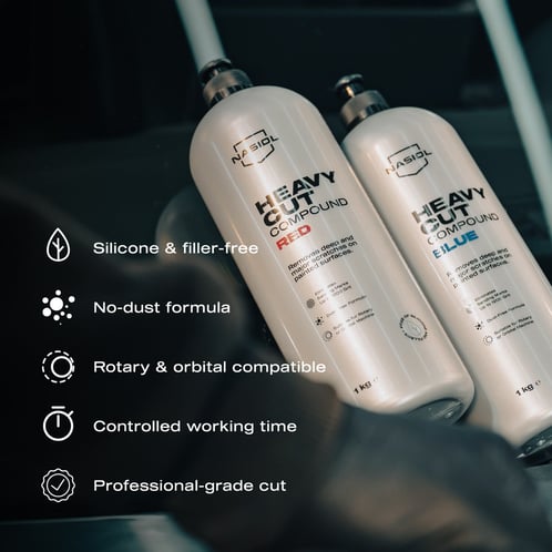 Nasiol Red | Premium Professional Heavy Cut Compound System for ROTARY compounding - 1000g
